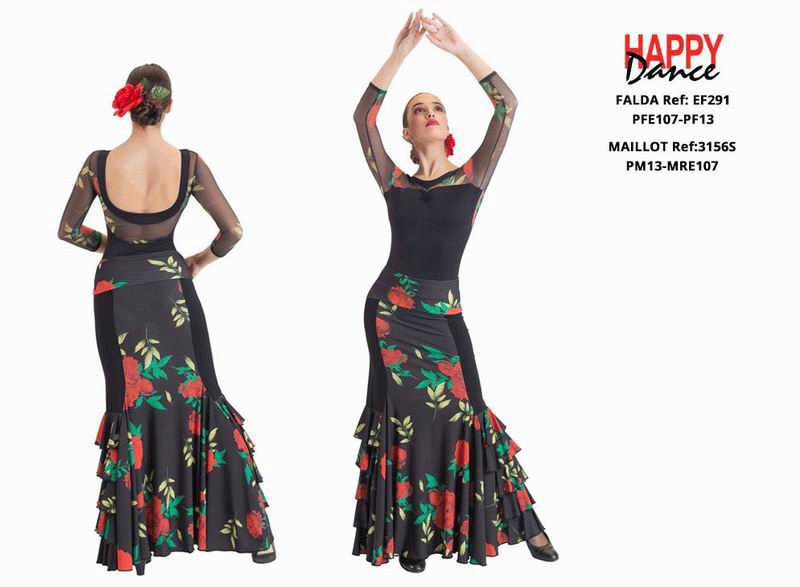Happy Dance. Jupes de Flamenco pour les Entrainements ou Représentations. Ref. EF291PFE107PF13